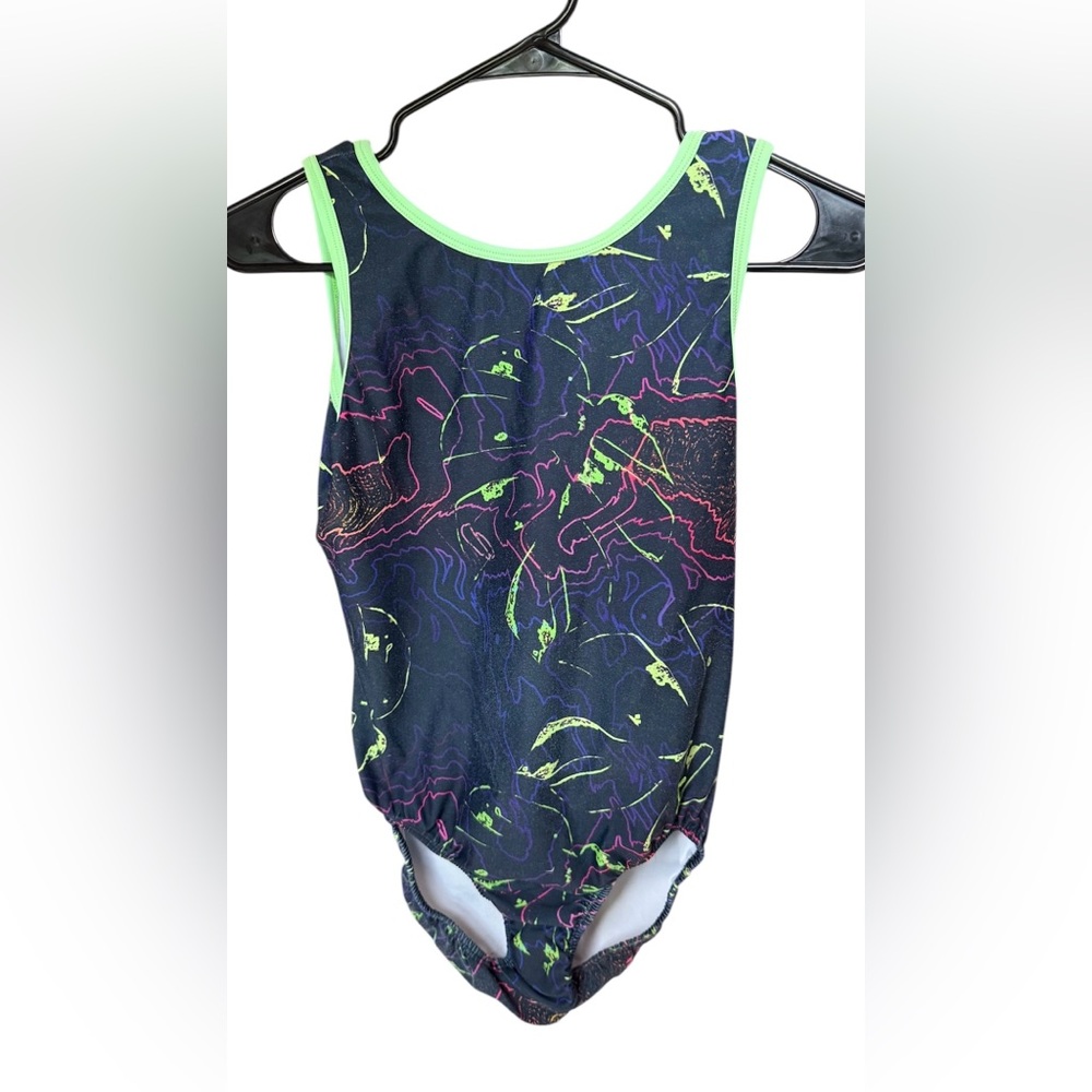 Neon Swirl Pattern Plum Leotard (AL)